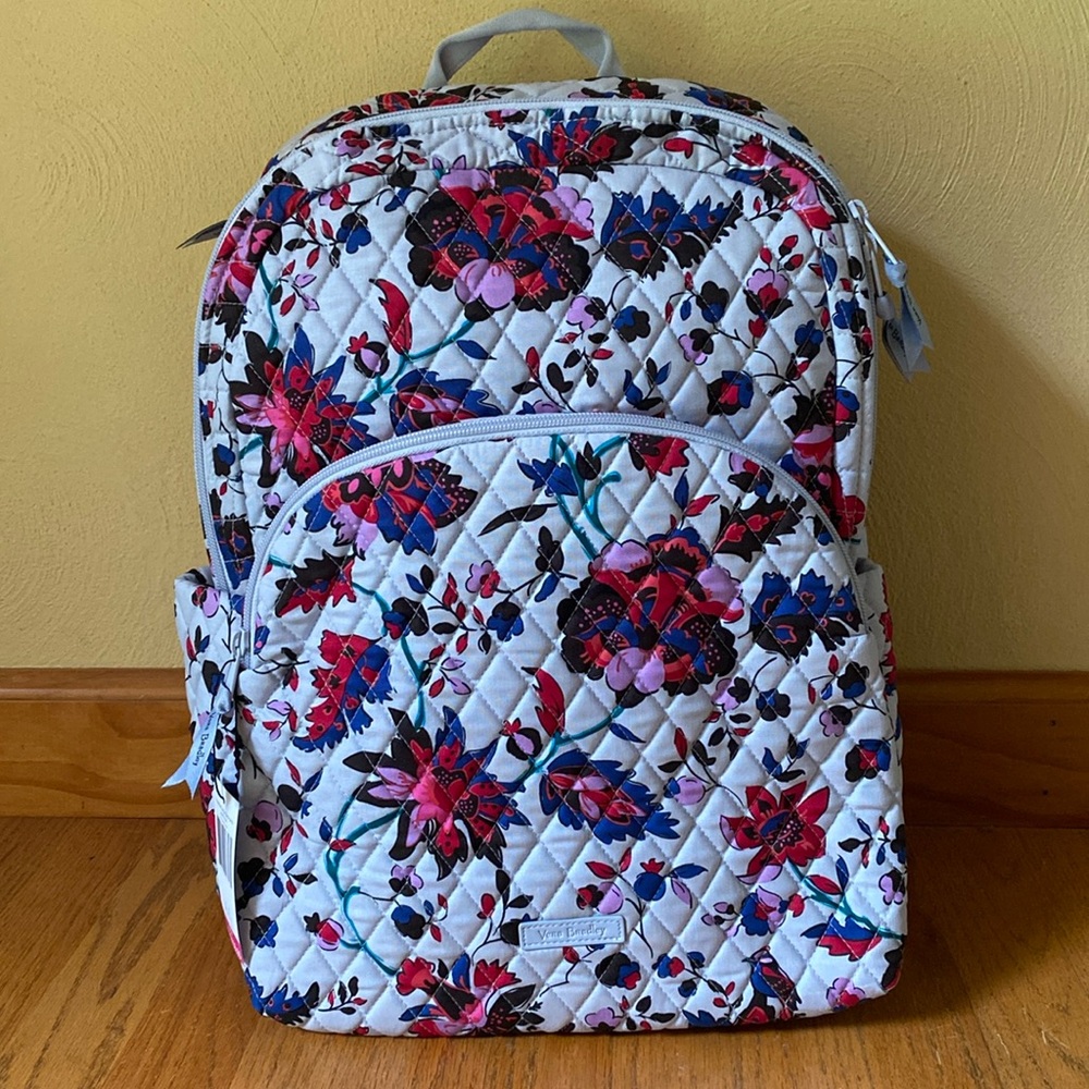 Vera Bradley Large Backpack Vineyard Floral NWT XL ESSENTIAL TRAVEL LAPTOP